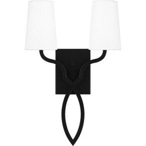 Sconces Double Candle by Quoizel ( 10 | QW16130MBK Quoizel Wood ) 