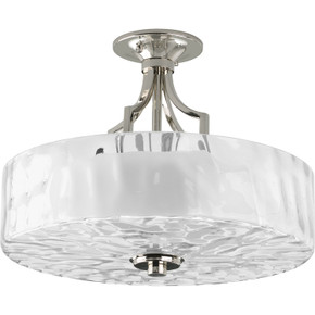 Semi-Flush Mts. Drum Shade by Progress Lighting ( 54 | P3434-104 Caress ) 