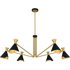 Large Chandeliers Metal Shade by Quoizel ( 10 | ADN5052MBK Arden ) 