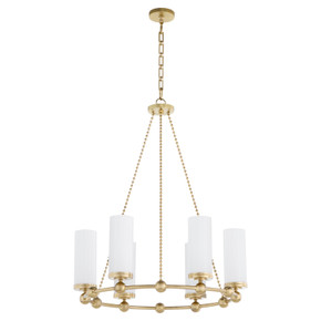 Mid. Chandeliers Glass Up by Quorum ( 19 | 667-6-80 Lee Boulevard ) 