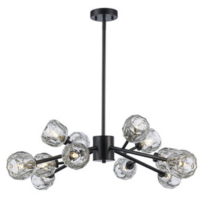 Mid. Chandeliers Starburst by Trans Globe Imports ( 110 | 11669 BK Sequoia ) 
