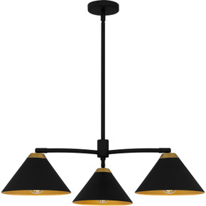 Mid. Chandeliers Metal Shade by Quoizel ( 10 | ALS5032MBK Alscott ) 