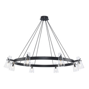 Large Chandeliers Glass Shade by Trans Globe Imports ( 110 | 11678 BK LuminaGlow ) 