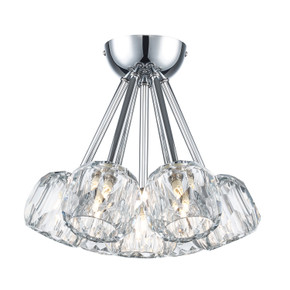Semi-Flush Mts. Glass Down by Trans Globe Imports ( 110 | 11737 PC Crystal Court ) 