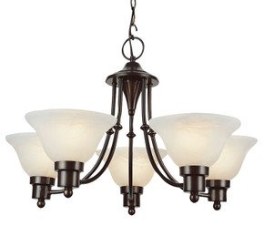Mid. Chandeliers Glass Up by Trans Globe Imports ( 110 | 6545 WB Perkins ) 