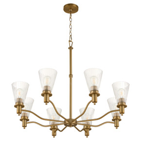 Mid. Chandeliers Glass Up by Quorum ( 19 | 6803-8-47 Lawton ) 