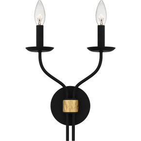 Sconces Double Candle by Quoizel ( 10 | MAG8711MBK Margaret ) 
