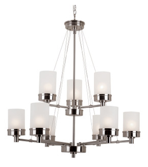 Mid. Chandeliers Glass Up by Trans Globe Imports ( 110 | 70339 BN Fusion ) 