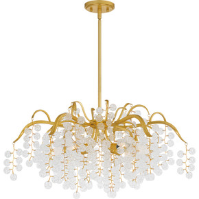 Mid. Chandeliers Glass Down by Quoizel ( 10 | MAP5028GFL Maple ) 
