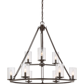 Mid. Chandeliers Glass Up by Quoizel ( 10 | BCN5009WT Buchanan ) 