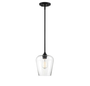 Mini Pendants Glass Down by Savoy House ( 51 | 7-4036-1-BK Octave ) 