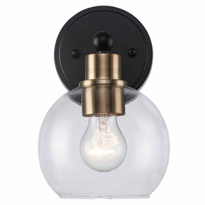 Sconces Single Glass by Trans Globe Imports ( 110 | 22221 AG-BK ) 