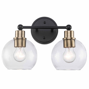Bathroom Fixtures Two Lights by Trans Globe Imports ( 110 | 22222 AG-BK ) 