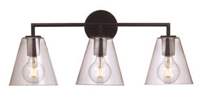 Bathroom Fixtures Three Lights by Trans Globe Imports ( 110 | 22243 BK ) 