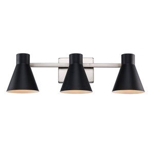 Bathroom Fixtures Three Lights by Trans Globe Imports ( 110 | 22383 BK-BN ) 