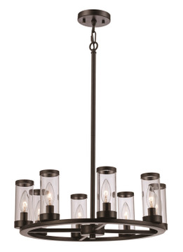 Mid. Chandeliers Glass Up by Trans Globe Imports ( 110 | 71717 BK ) 