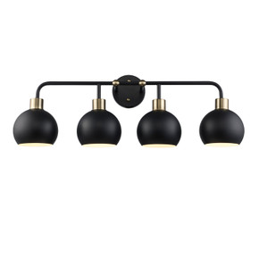 Bathroom Fixtures Four Lights by Trans Globe Imports ( 110 | 22534 BKAG-BK Indigo ) 