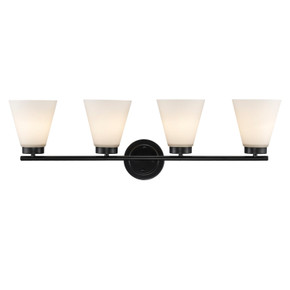 Bathroom Fixtures Four Lights by Trans Globe Imports ( 110 | 71804 BK Fifer ) 