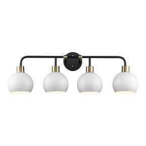 Bathroom Fixtures Four Lights by Trans Globe Imports ( 110 | 22534 BKAG-WH Indigo ) 