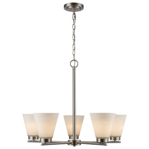 Mid. Chandeliers Glass Up by Trans Globe Imports ( 110 | 71805 BN Fifer ) 