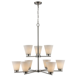 Mid. Chandeliers Glass Up by Trans Globe Imports ( 110 | 71809 BN Fifer ) 