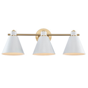Bathroom Fixtures Three Lights by Trans Globe Imports ( 110 | 22593 AG-WH ) 