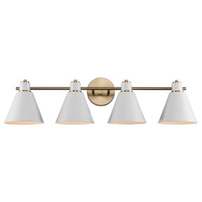 Bathroom Fixtures Four Lights by Trans Globe Imports ( 110 | 22594 AG-WH ) 