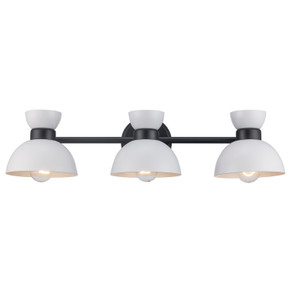 Bathroom Fixtures Three Lights by Trans Globe Imports ( 110 | 71853 WH-BK ) 