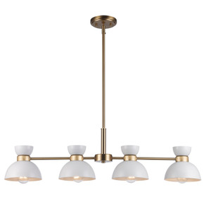 Linear/Island 4 Light + by Trans Globe Imports ( 110 | 71856 WH-AG ) 