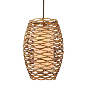 Pendants Fabric Shade by Troy Lighting ( 67 | F6746-TBZ Balboa ) 