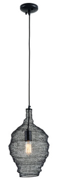 Pendants Fabric Shade by Troy Lighting ( 67 | F6775-SBK Wabi Sabi ) 