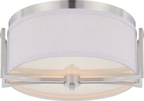 Flush Mounts Drum Shade by Nuvo Lighting ( 72 | 60-4761 Gemini ) 