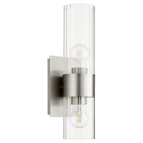 Sconces Single Glass by Quorum ( 19 | 5826-2-65 5826 Clear Fluted Wall Mounts ) 