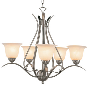 Mid. Chandeliers Glass Up by Trans Globe Imports ( 110 | 9285 BN Aspen ) 