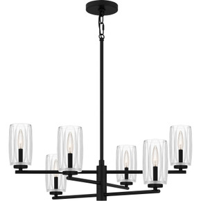 Mid. Chandeliers Glass Up by Quoizel ( 10 | CUN5026MBK Cunningham ) 