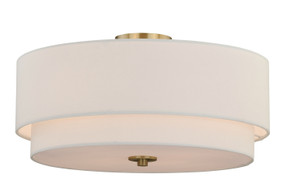 Semi-Flush Mts. Drum Shade by Vaxcel ( 63 | C0112 Burnaby ) 