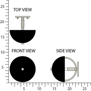 Sconces Metal by Robert Abbey ( 165 | P604BLK Mavisten Edition Copernica ) 