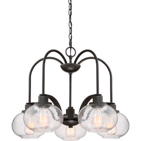 Mid. Chandeliers Glass Down by Quoizel ( 10 | TRG5105OZ Trilogy ) 