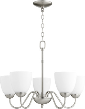 Mid. Chandeliers Glass Up by Quorum ( 19 | 6041-5-65 6041 Chandeliers ) 