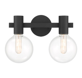 Bathroom Fixtures Two Lights by Savoy House ( 51 | 8-3076-2-BK Wright ) 