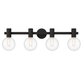 Bathroom Fixtures Four Lights by Savoy House ( 51 | 8-3076-4-BK Wright ) 
