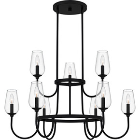 Mid. Chandeliers Glass Up by Quoizel ( 10 | VSC5036MBK Viscount ) 
