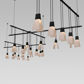 Large Chandeliers Multi-Port/Cascade by Sonneman ( 69 | S1K48K-MC060662-RP12 Suspenders ) 