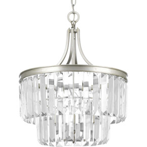 Semi-Flush Mts. Drum Shade by Progress Lighting ( 54 | P2326-134 Glimmer ) 