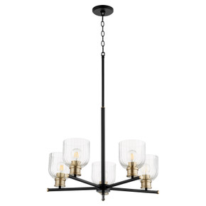 Mid. Chandeliers Glass Up by Quorum ( 19 | 610-5-6980 Monarch ) 
