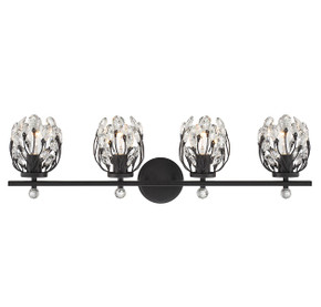 Bathroom Fixtures Four Lights by Savoy House ( 51 | 8-6601-4-BK Moreno ) 