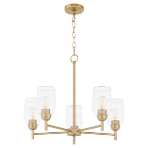 Mid. Chandeliers Glass Up by Quorum ( 19 | 6112-5-80 Wallinger ) 