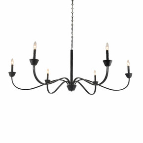 Large Chandeliers Candle by Terracotta Designs ( 374 | H20105-6BK Sabine ) 
