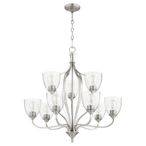 Mid. Chandeliers Glass Up by Quorum ( 19 | 6127-9-265 Jardin ) 