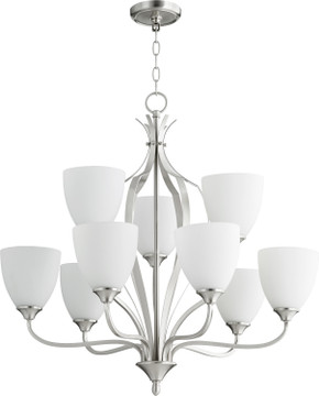 Mid. Chandeliers Glass Up by Quorum ( 19 | 6127-9-65 Jardin ) 